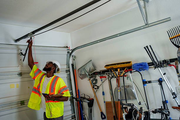 Professional Garage Door Panel Replacement technician working in Ozona, TX